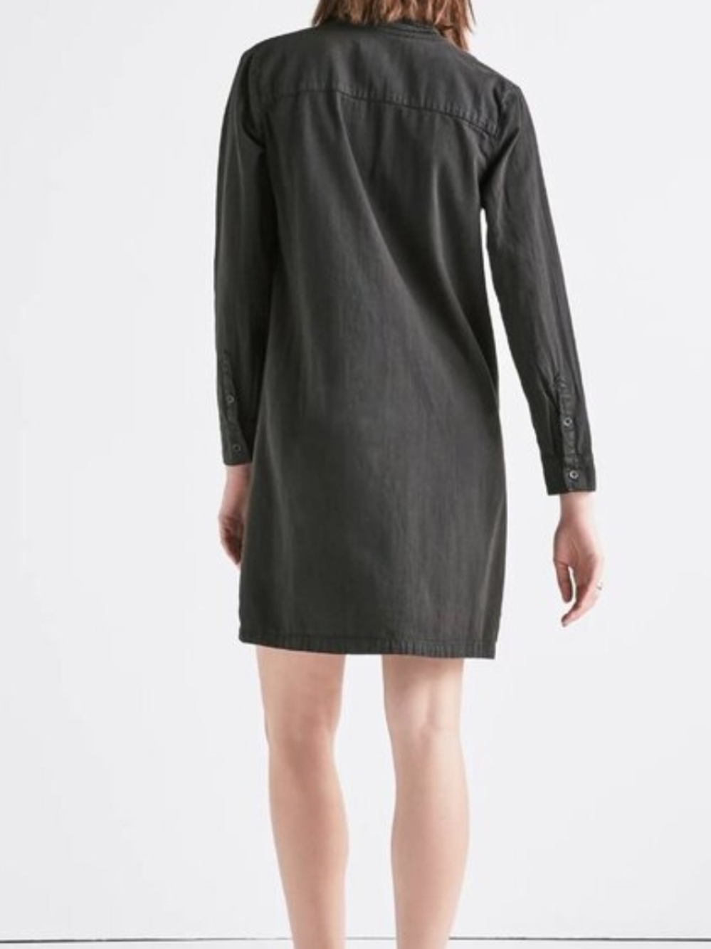 Lucky Brand Women's Black Button-Front Tunic Dress - Picture 2 of 7